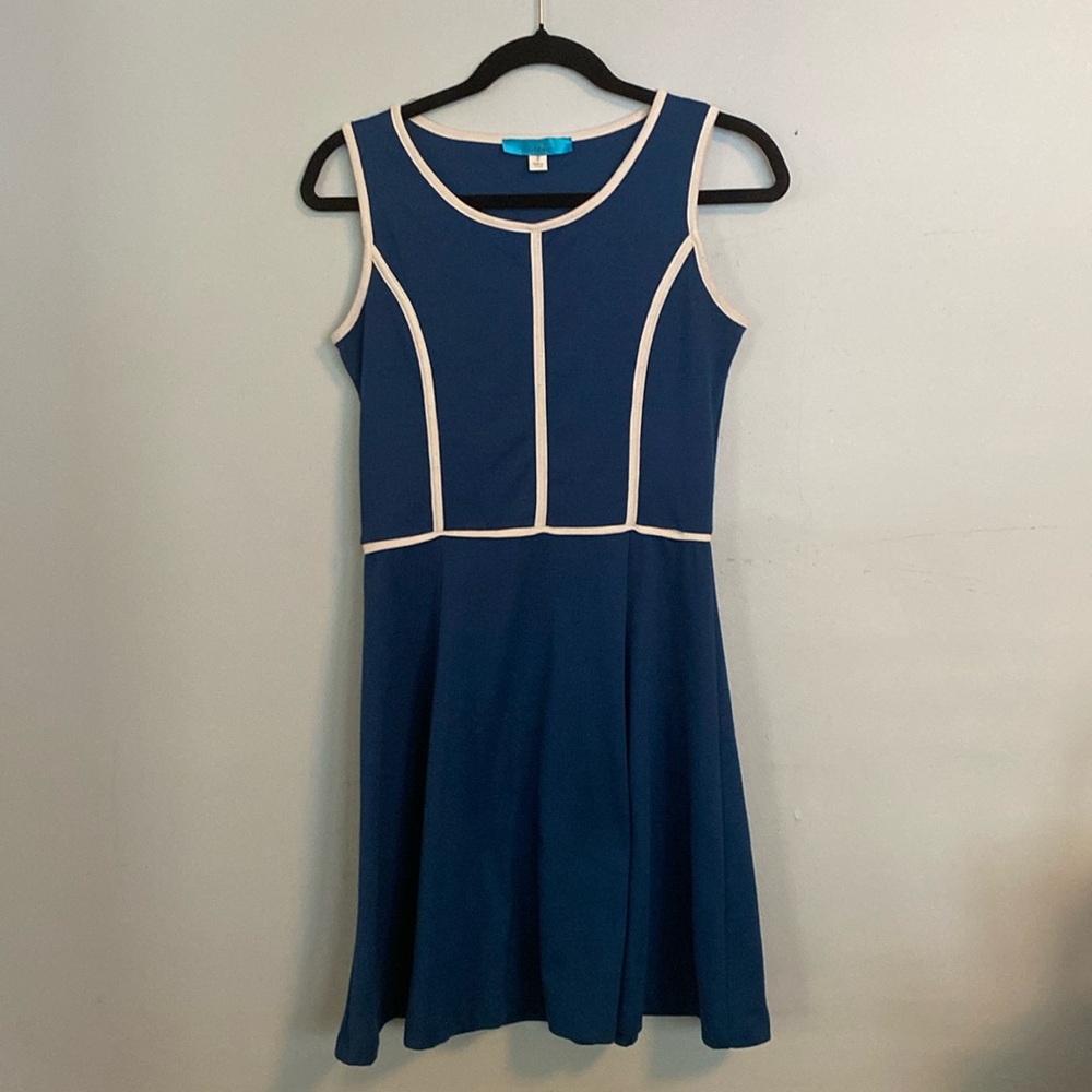 Buttons blue dress